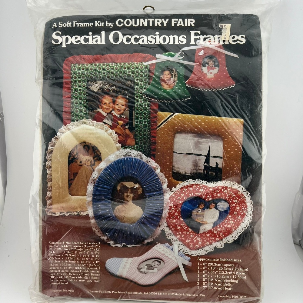 Vintage Country Fair Special Occasions Frames Craft Kit 1982‎ USA Picture Frames